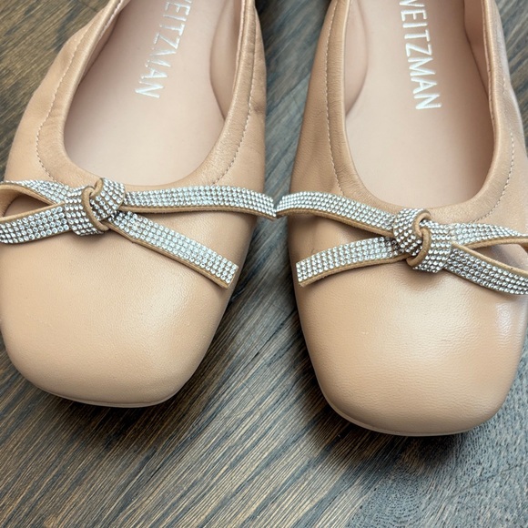 Stuart Weitzman Nude Bow Flats Sz 7 - Picture 8 of 8